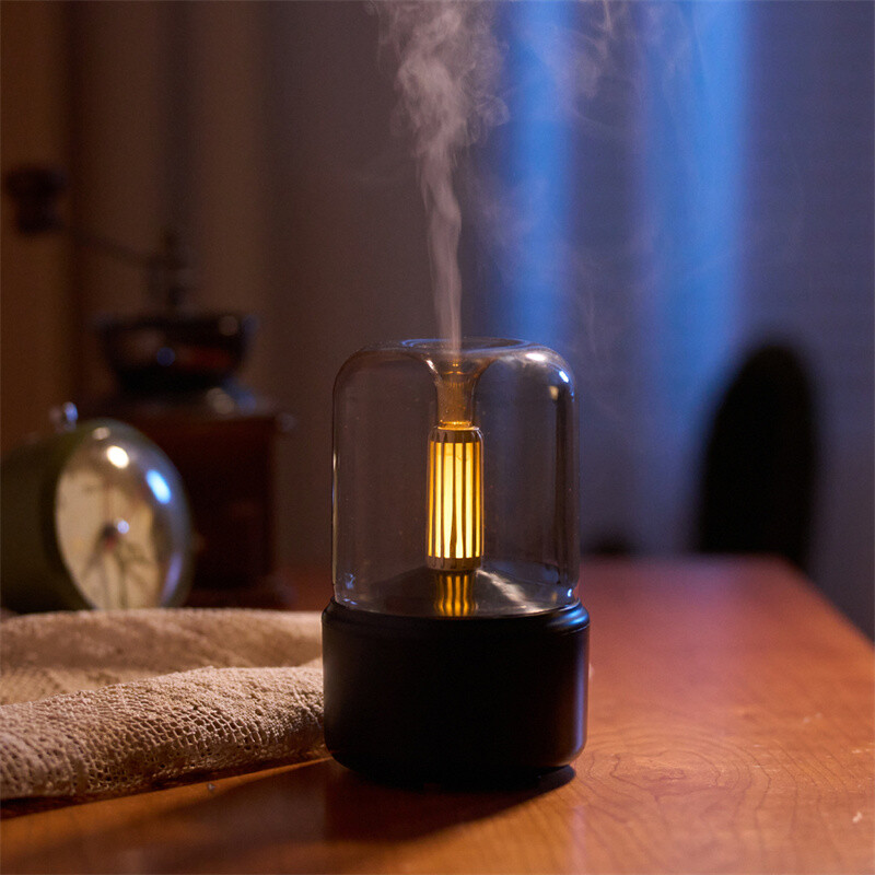 Portable 120ml USB Candlelight Aroma Diffuser with Cool Mist Humidifier