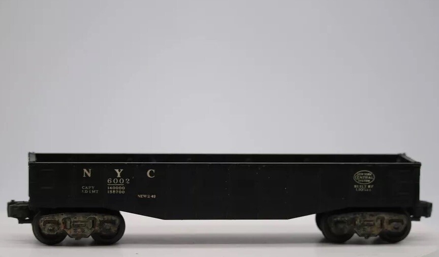 Lionel 6462 NYC Black O27 Gauge Gondola Freight Car 1 48 Scale Model Railroad