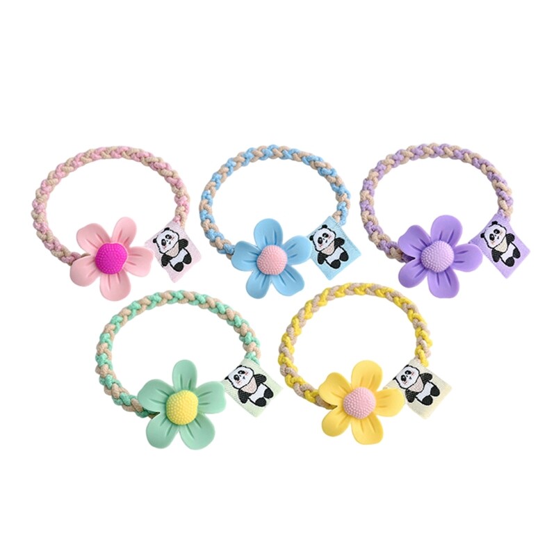 Panda Shape Cartoon Hair Scrunchies for Women Elastic Daily Wear Ropes