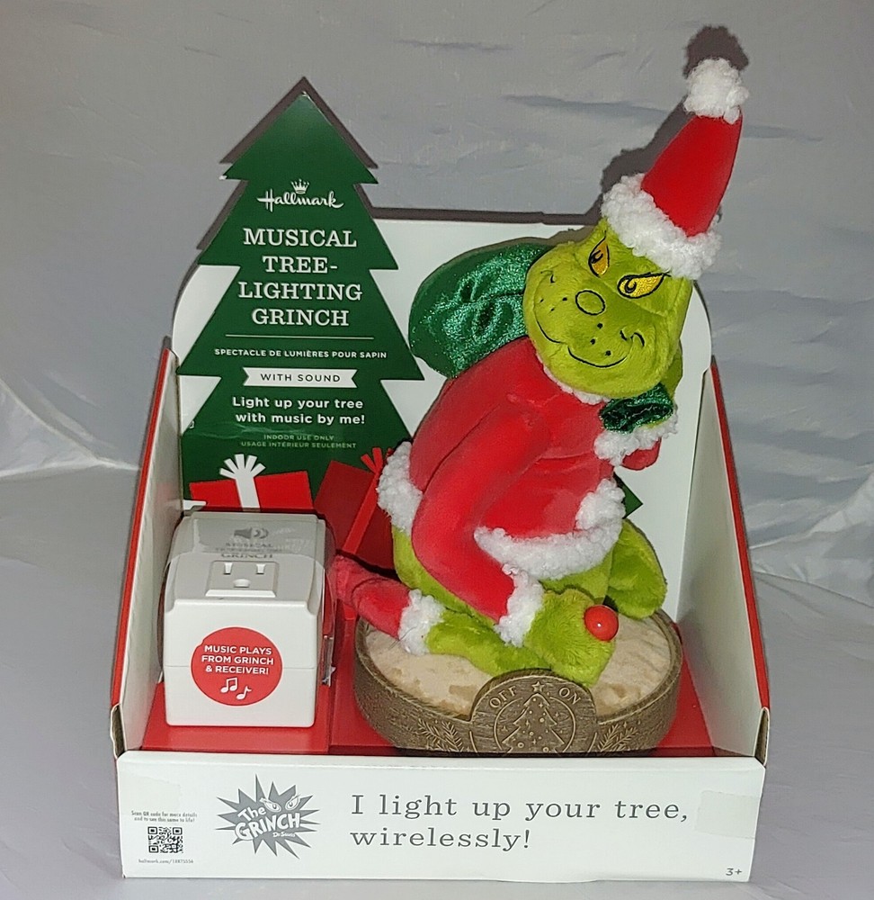 Dr Seuss Grinch Musical Christmas Tree Lighting Plug-In 2024