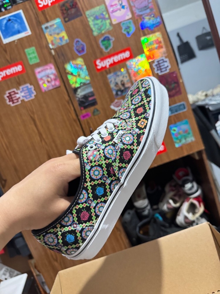 Size 10.5 - VANS day of the dead shoes
