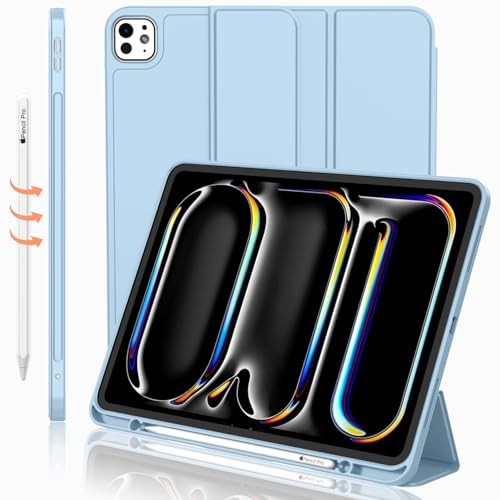 Case for iPad Pro 13 Inch M5/M4 2024/2025 with Kickstand & Pencil Holder