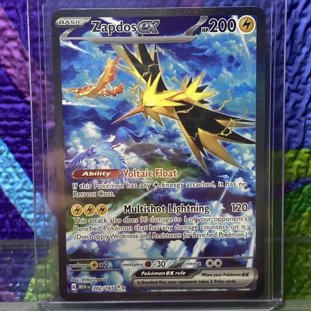 Zapdos EX 202/165 Scarlet & Violet - Secret Rare - MINT 🔥