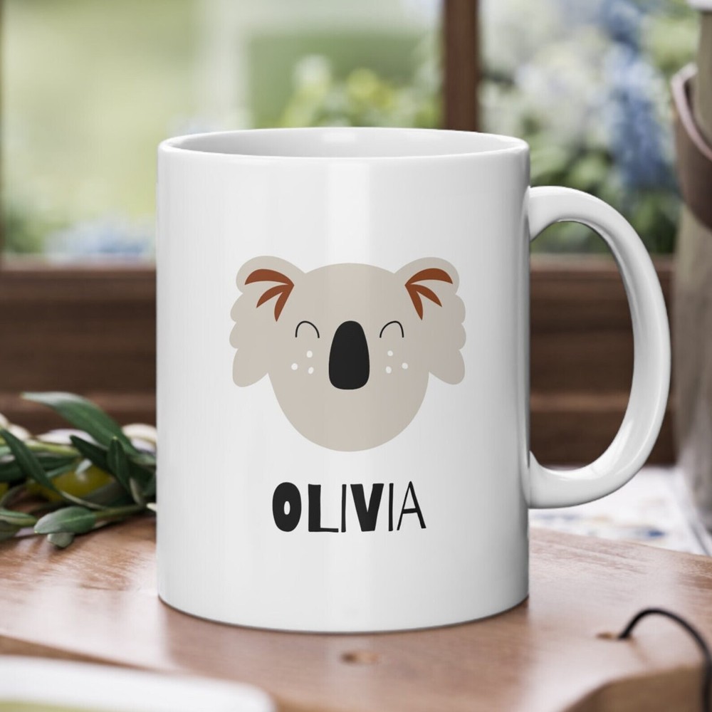 Mug Personalized With Name Koala Mug Simple Design Perfect Gift For Koala Fans