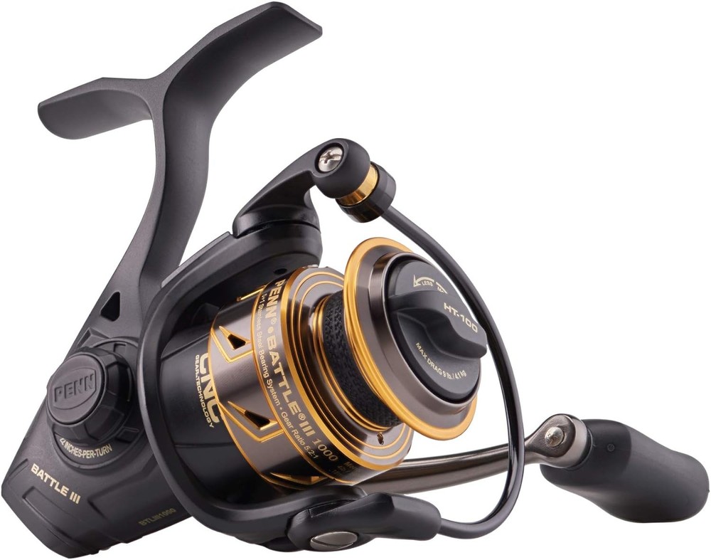 Penn Battle III 3000 Spinning Fishing Reel w 6.2:1 Gear Ratio & 6 Ball Bearings