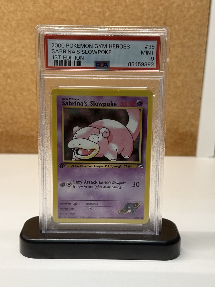 Pokemon TCG Sabrina's Slowpoke 1st Edition LP Gym Heroes Regular Card 095/132