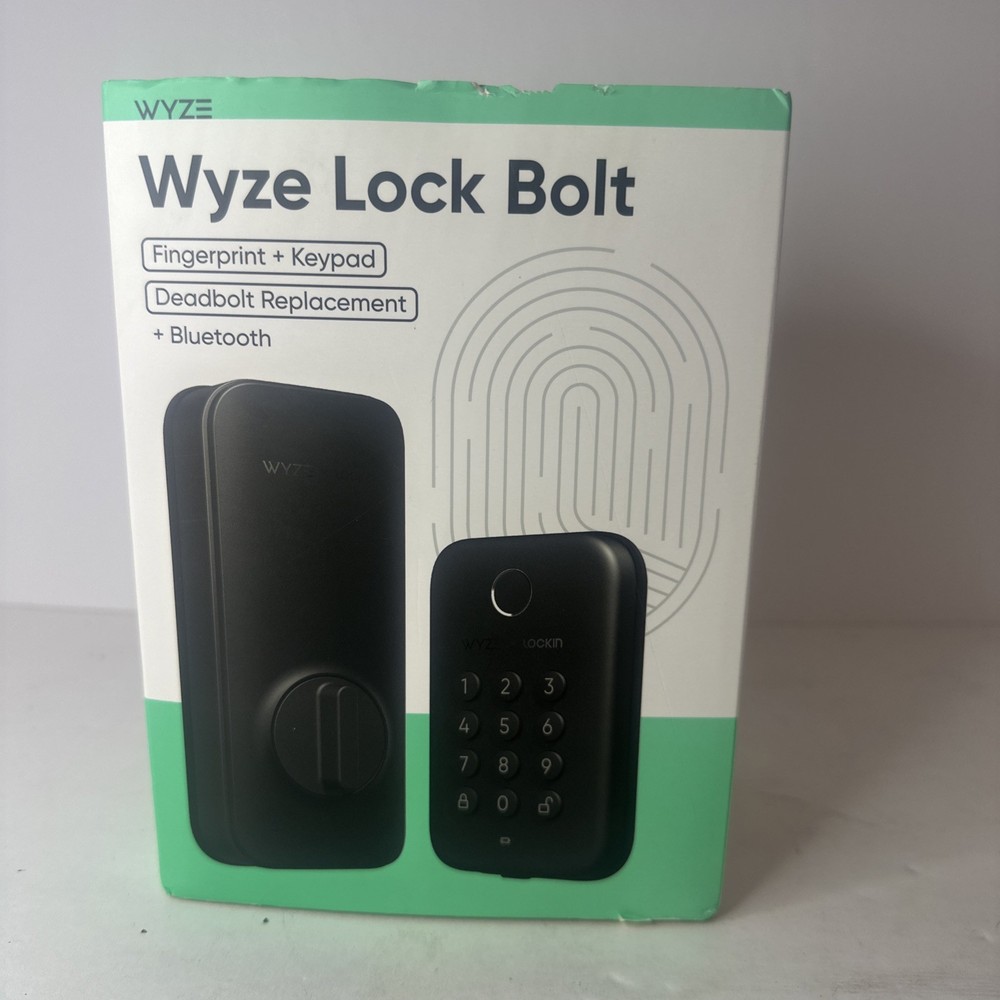 Wyze Smart Lock Deadbolt with Fingerprint Matte Black App Control 2.3 x 5.3