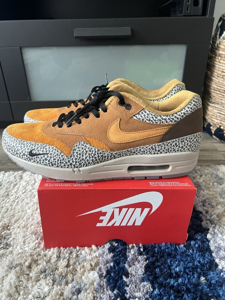 Nike Air Max 1 Premium 2016 Atmos Safari 665873-200 Men’s Size 13