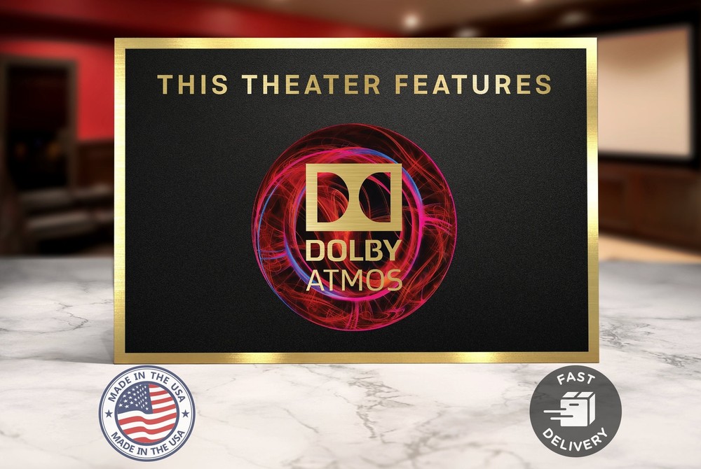 Dolby Atmos Home Movie Theater Sign