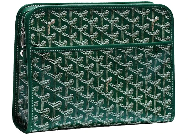 Used Goyard Jouvence MM Green Toiletry Bag Ships Fast