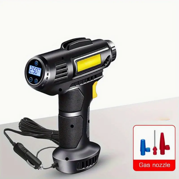 120W 150PSI Tire Inflator with Night Light for Cars and Bikes