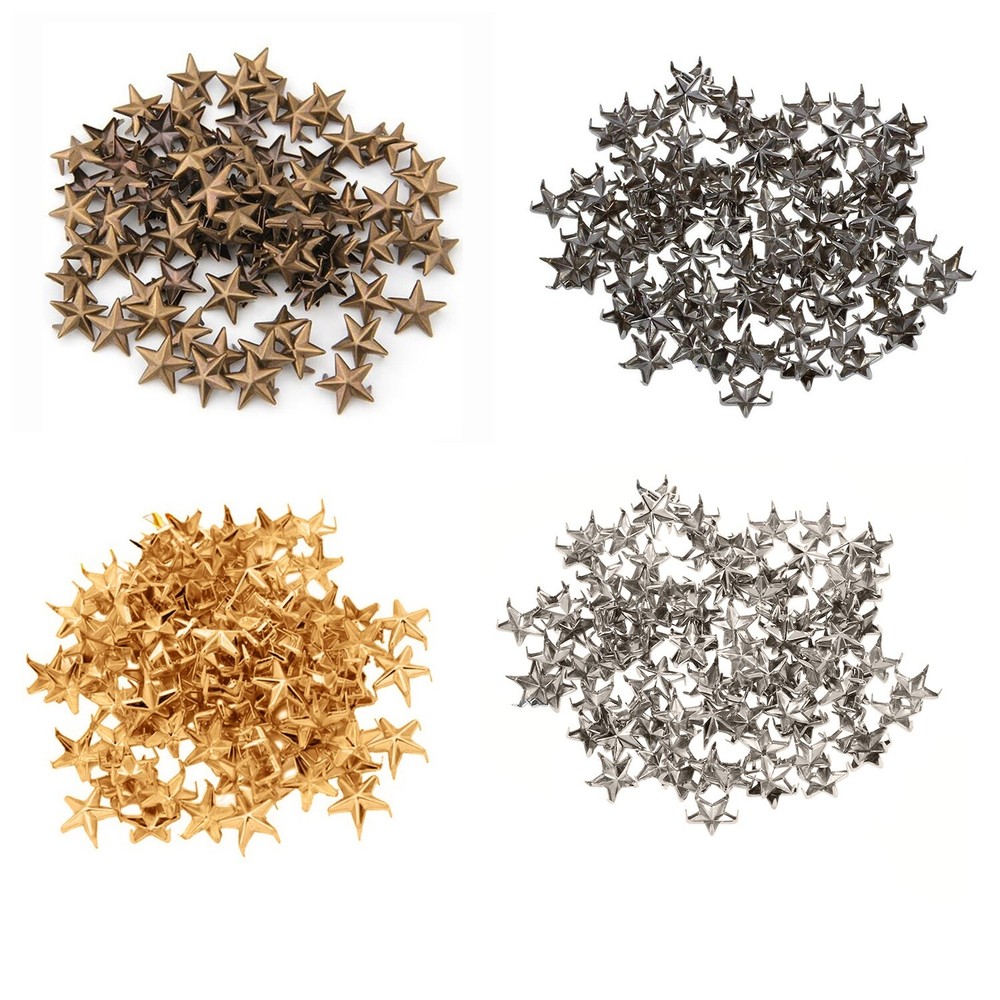 Nail Head Star Shape Studs DIY for Leather Craft Coats Handbag Jacket 50/100pcs