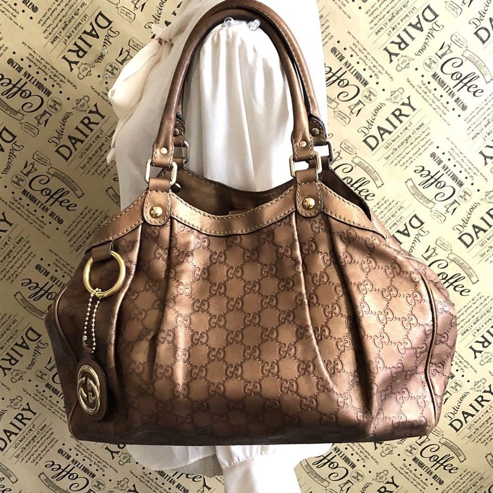 Gucci Shima GG Sukey Leather Hand Tote Bag FQ310 Japan Formal