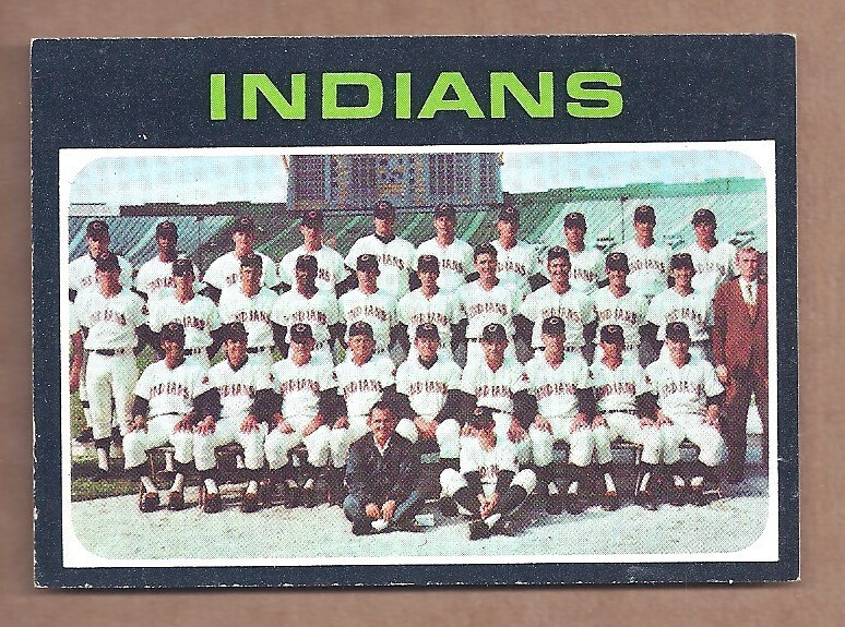 1971 Topps Cleveland Indians Team Card #584 EX Condition