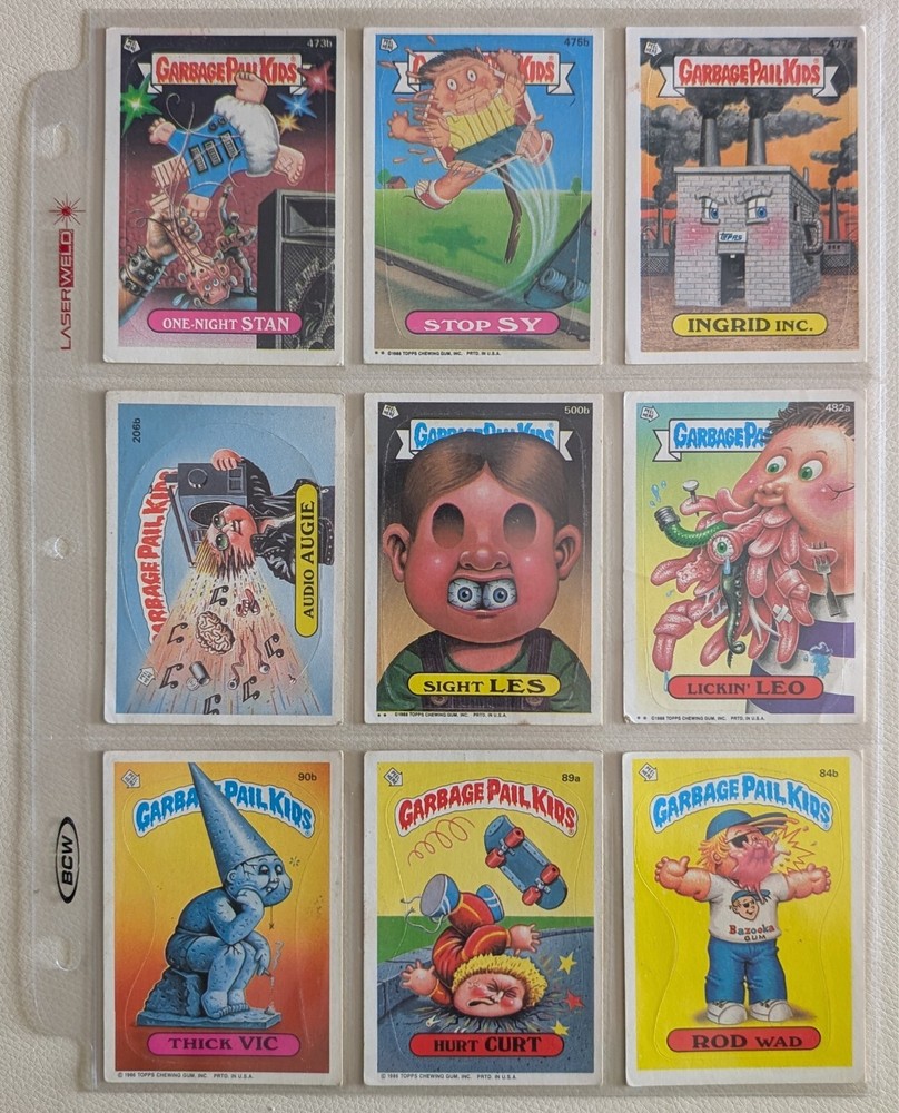 Vintage Garbage Pail Kids Lot 1 Complete Set of 36 Collectible Cards