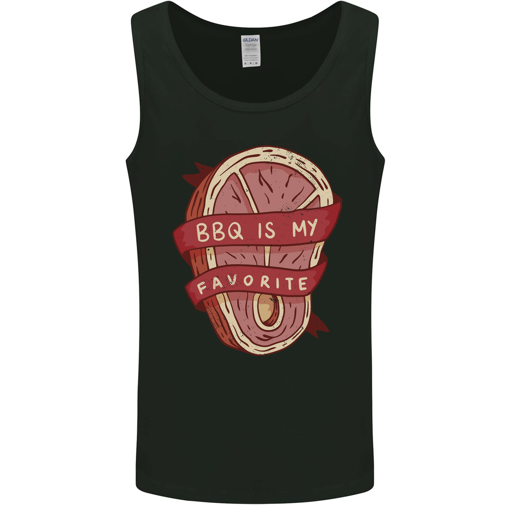 BBQ is My Favourite Funny Steak Grill Braai Mens Vest Tank Top