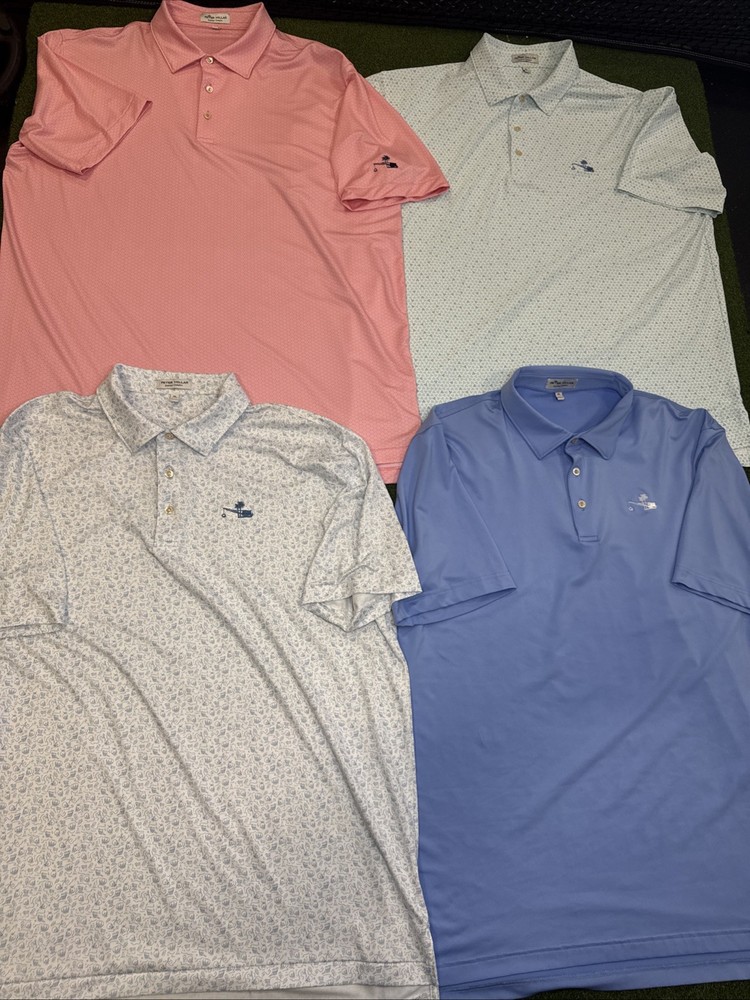 Peter Millar Summer Comfort Crown Crafted “Lot of 4” Polo Men’s Sz XL ⛳️