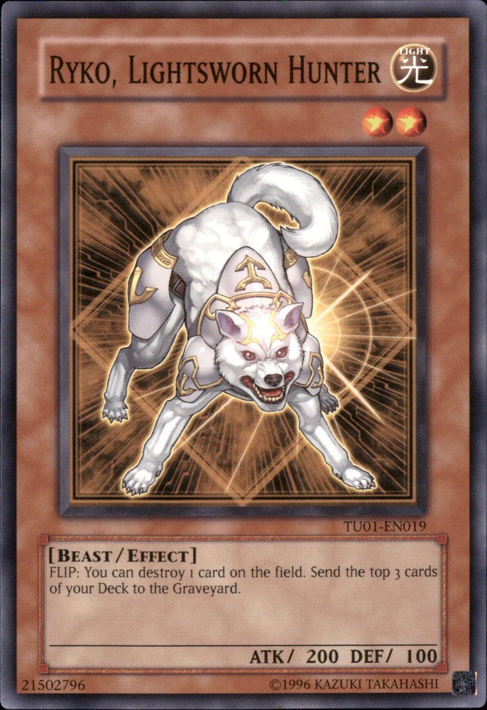 Ryko Lightsworn Hunter Yugioh TU01-EN019 Rare Trading Card