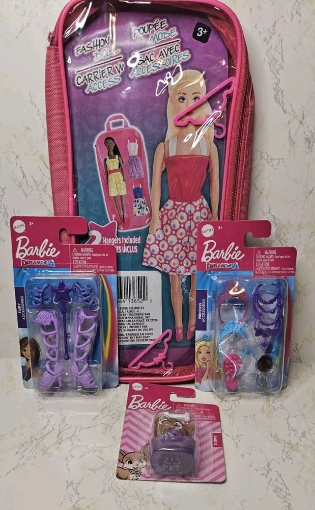 Barbie Bundle BNIB Travel Case, Princess Accessories, Fairy Accessories, Puppy