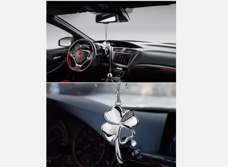 Car Pendant Metal Lucky Clover Auto Decoration Hanging Pendant for Alfa Romeo