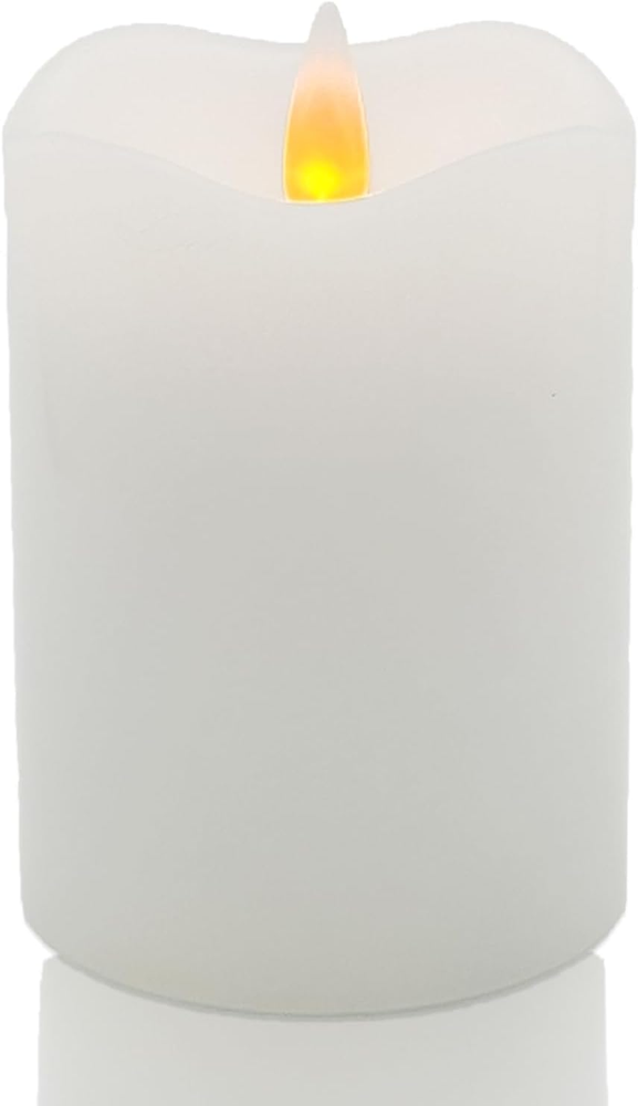 Flameless LED Candles with Realistic Flickering Flame - Set of 4 White Candles