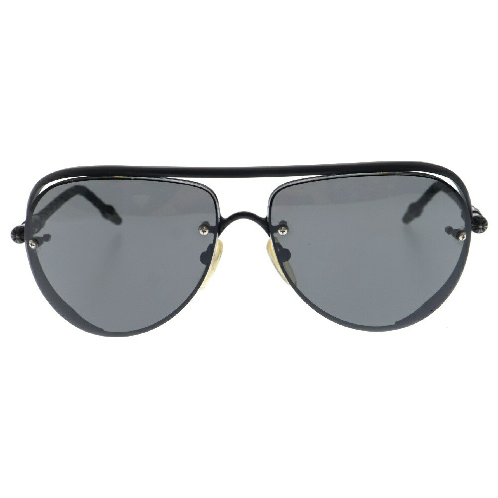 Chrome Hearts Size 62 14- 128 Jewel Box Tear Drop Sunglasses Black Used B Color