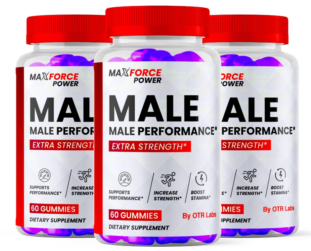 Max Force Power Male Performance Gummies Extra Strength MaxForce Gummys 180 CT