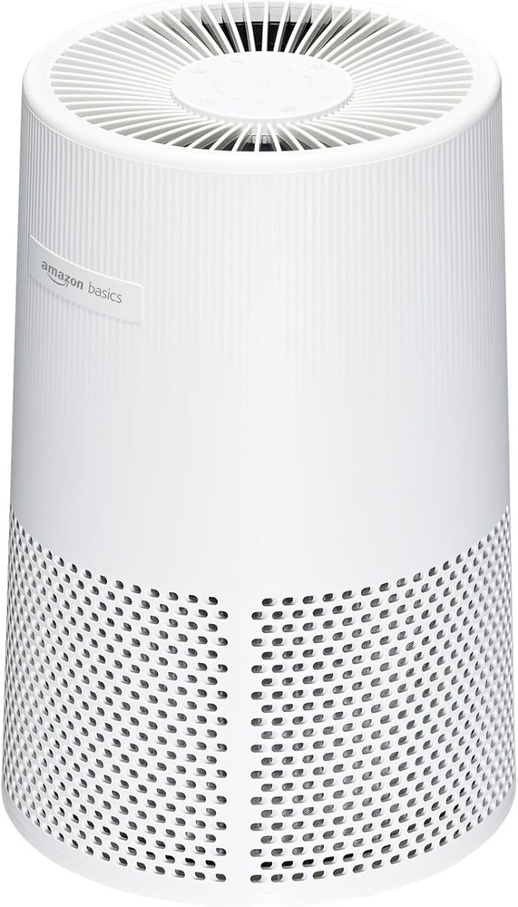 Amazon Basics Air Purifier for Home and Office, With 3-Stage White