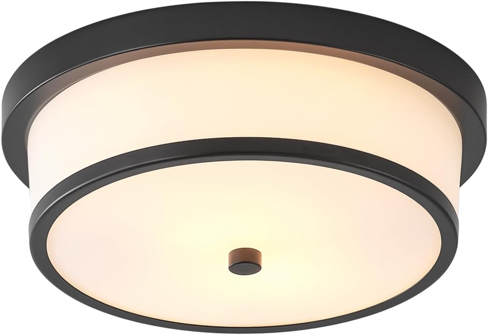 12 Inch Flush Mount Ceiling Light, 2-Light Close to Ceiling Light Fixtures with