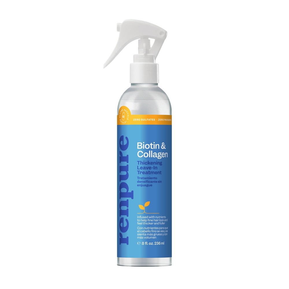 Renpure Biotin & Collagen Leave-In Conditioner 8 Fl Oz (Pack of 1), Blue