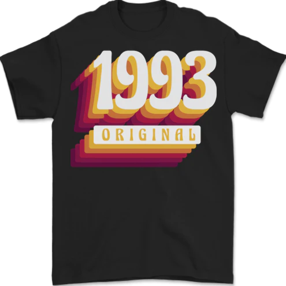 Retro 30th Birthday Original 1993 Mens T-Shirt 100% Cotton