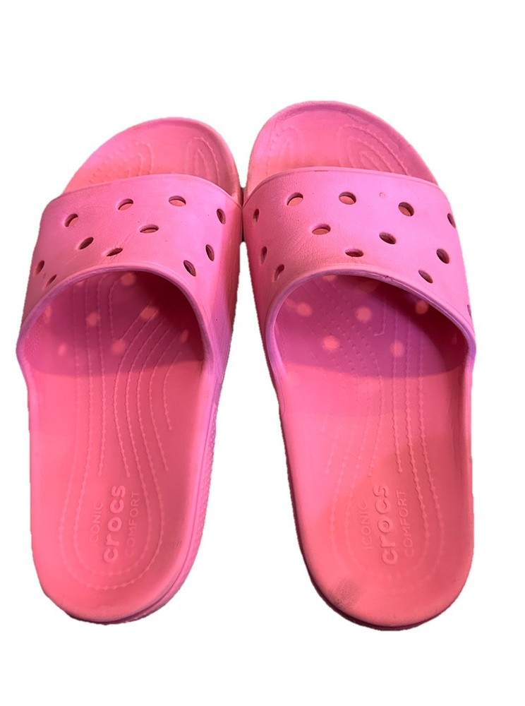 Crocs Iconic Comfort Classic Slide II Electric Pink Sandals Women's 11/ Men's 9
