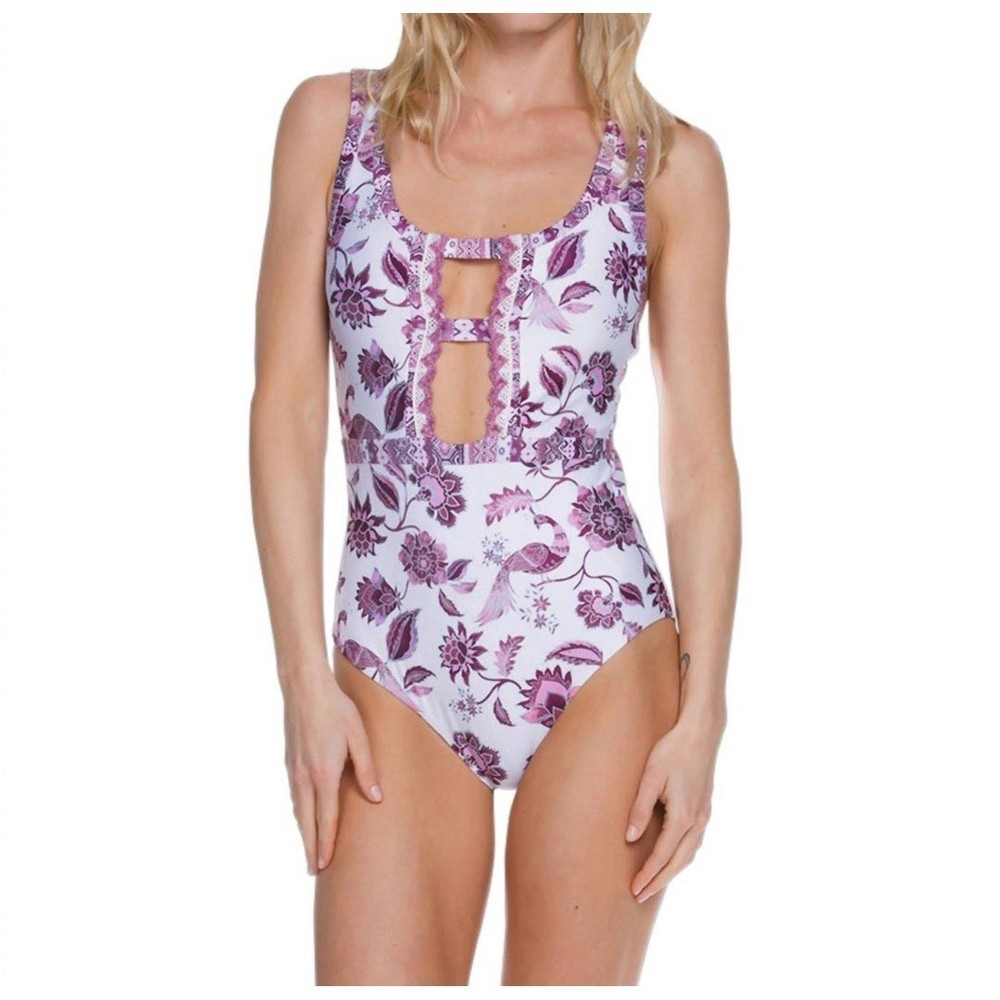 BECCA Sample Piece Tahiti Floral One-Piece Swimsuit Women's Size Small