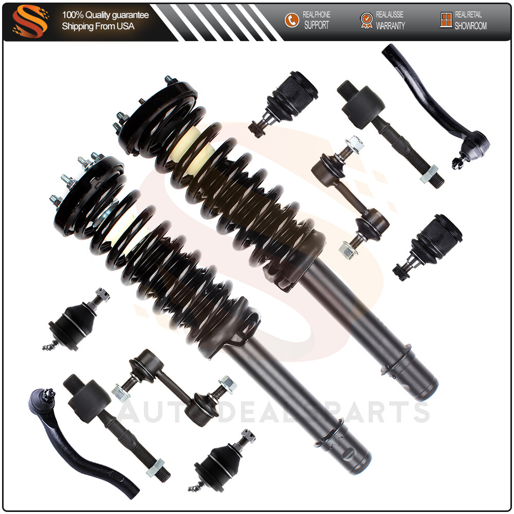 2003-07 Honda Accord 2.4L Front Suspension Kit - Strut Coil Spring Sway Bar Tie Rod