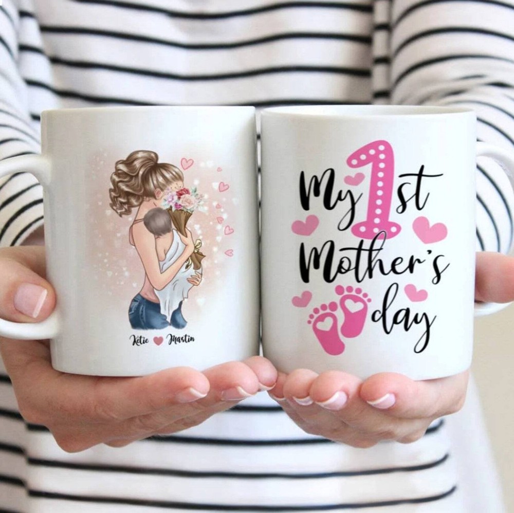 Mother's Day 2022 Personalized Ceramic Mug Family My 1st Mother's Day