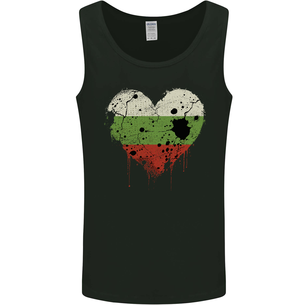 Love Bulgaria Flag Bulgarian Day Football Mens Vest Tank Top