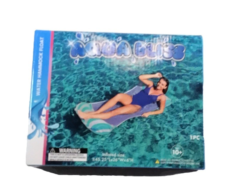 Aqua Leisure Single Hammock Pool Float in White for Ultimate Relaxation  