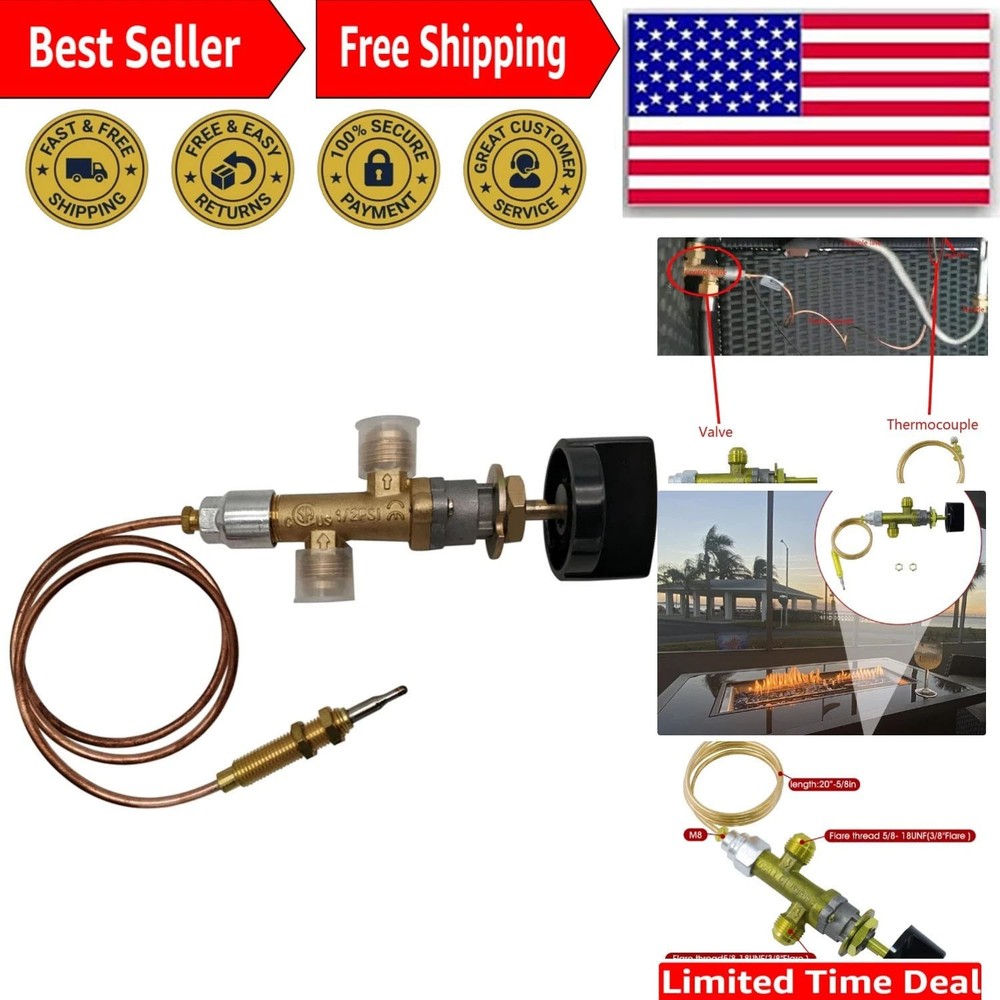 LPG Propane Gas Low Pressure Fireplace Fire Pit Flame Safety Control Valve Kit