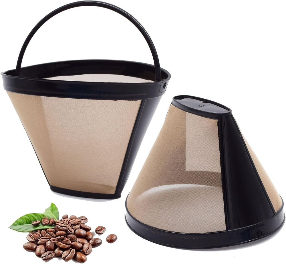 Reusable #4 Cone Coffee Filters Basket Replacement for Cuisinart Coffee Makers(2