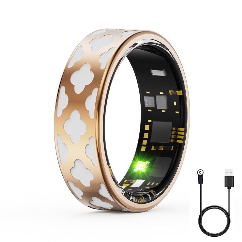 Smart Health Tracker Ring for Men and Women with Sleep and Step Monitoring, No Subscription Needed