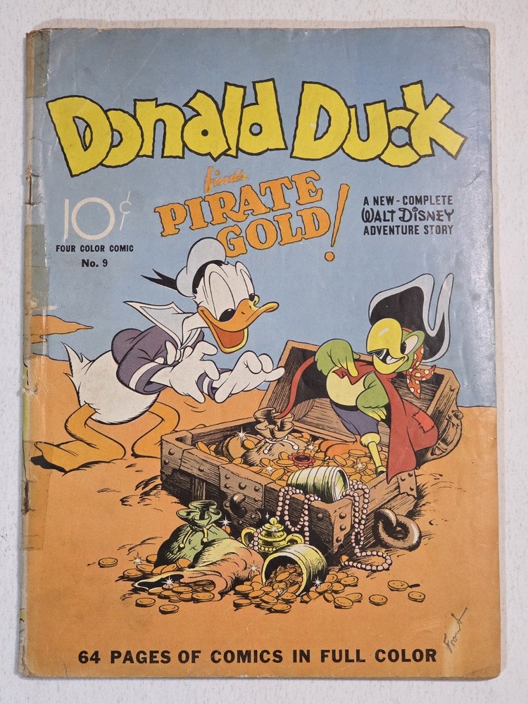 Four Color #9 VG- Dell Carl Barks 1942 Donald Duck finds 