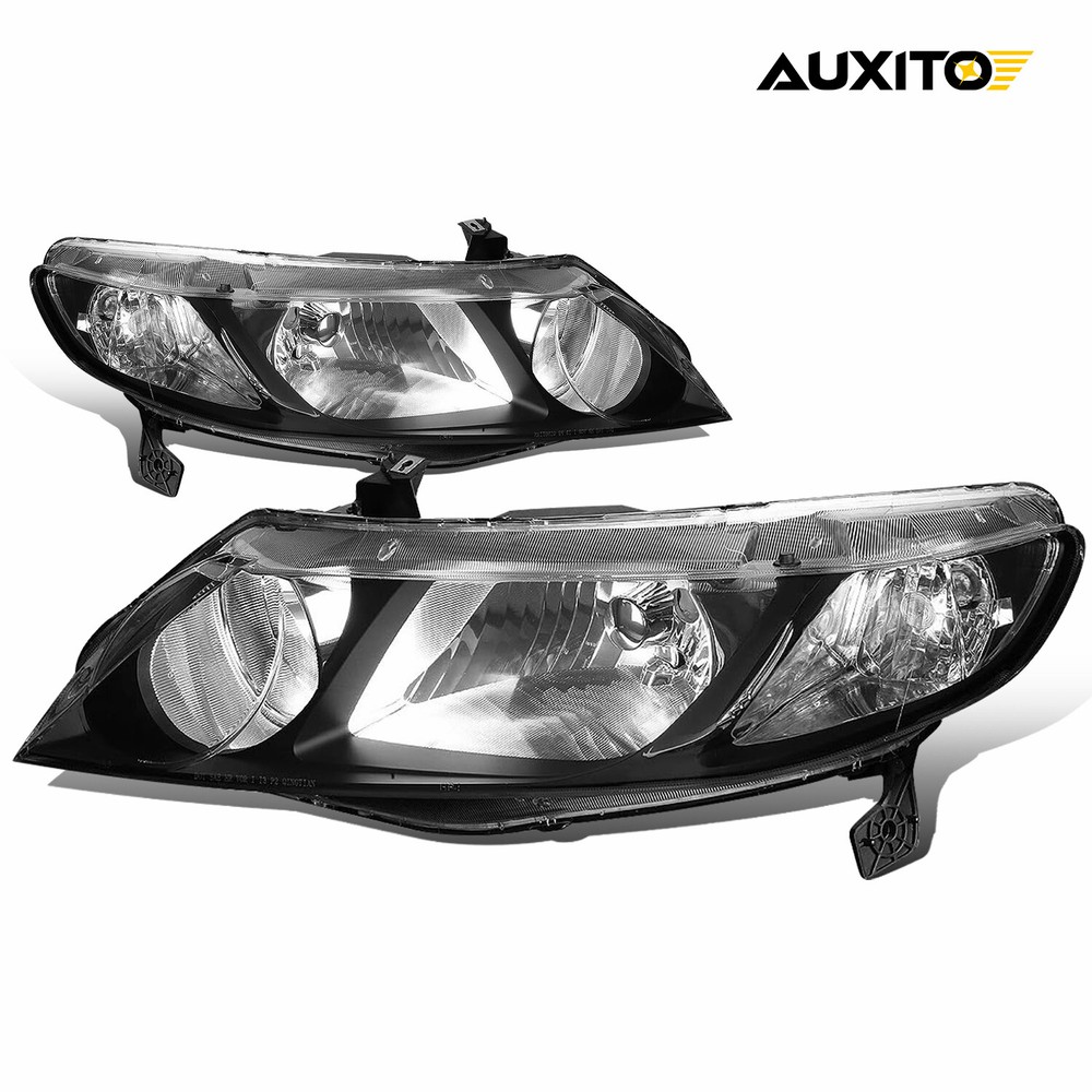 Conjunto de faros delanteros negros para Honda Civic Sedán 2006-2011