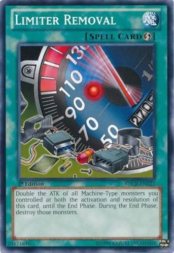SDCR-EN023 Limiter Removal Common 1st Edition Lightly Played Yu-Gi-Oh Card