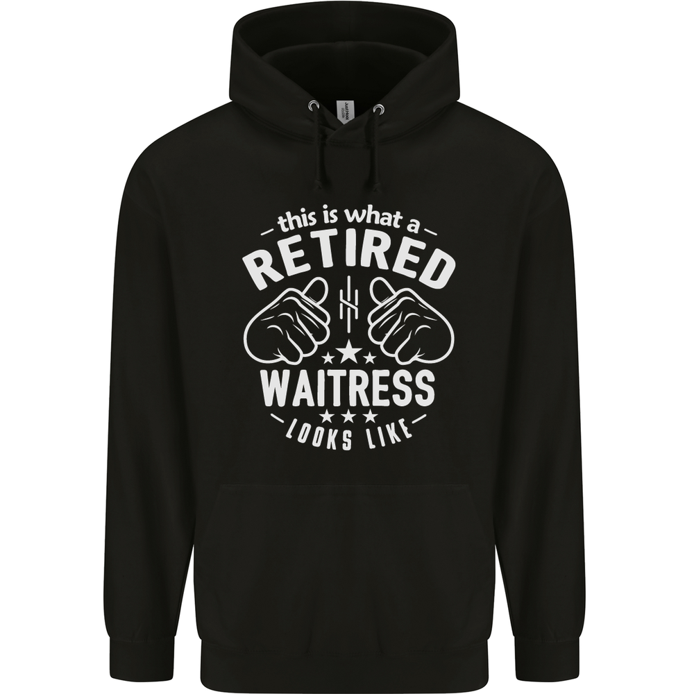 This Is What a Retired Waitress Looks Like Mens 80% Cotton Hoodie