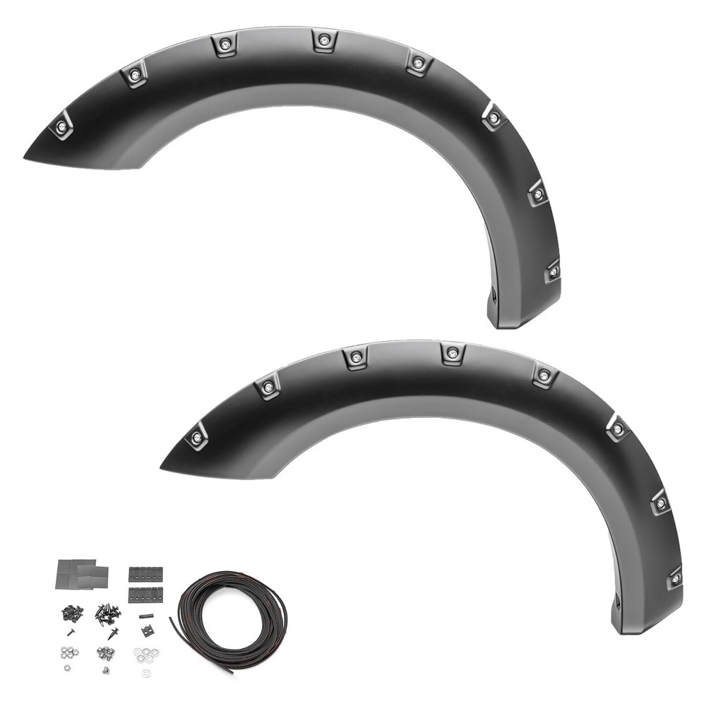 Bushwacker Boss Pocket Front Fender Flares Set for 07-10 Sierra 2500 3500 HD