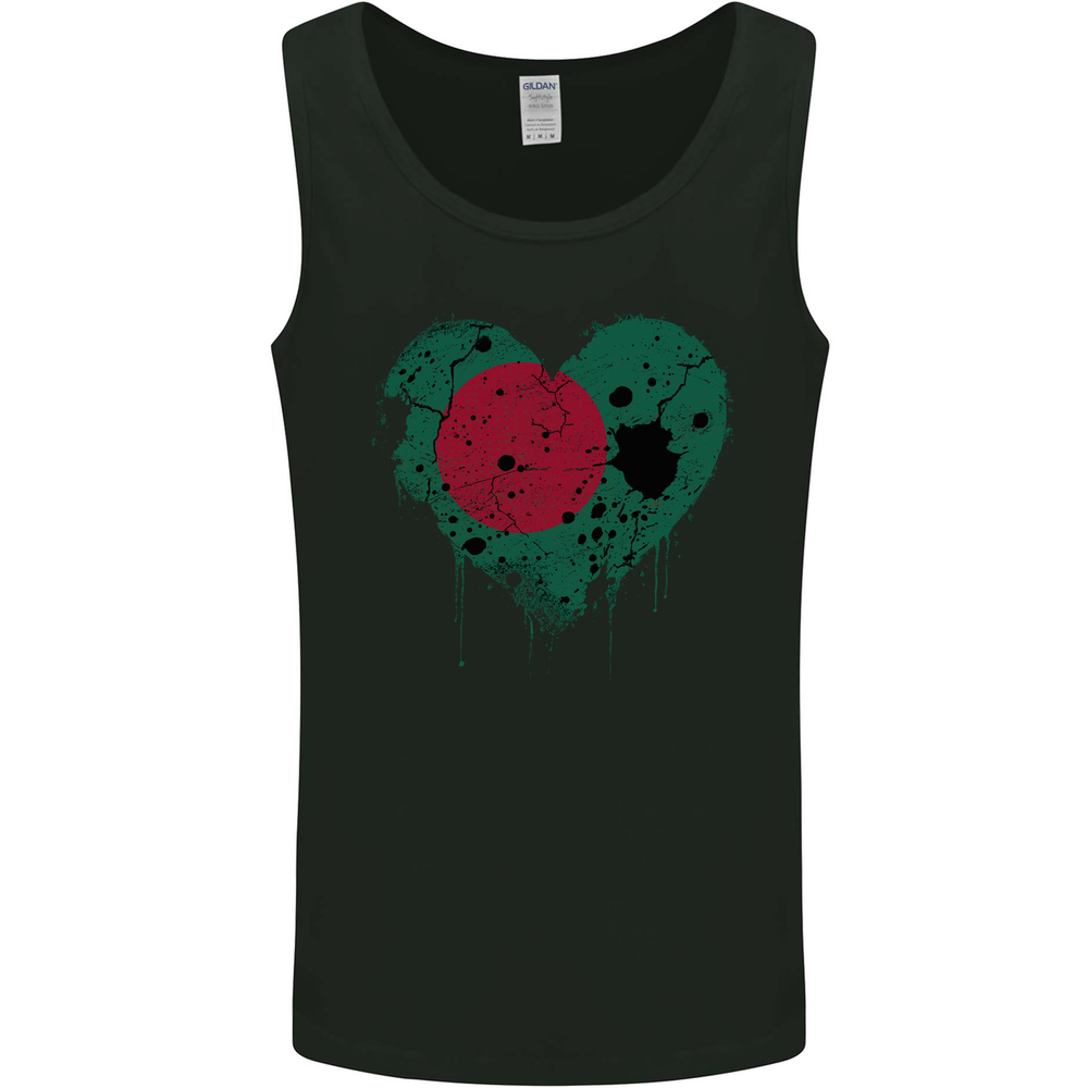 Love Bangladesh Flag Bangladeshi Day Football Mens Vest Tank Top