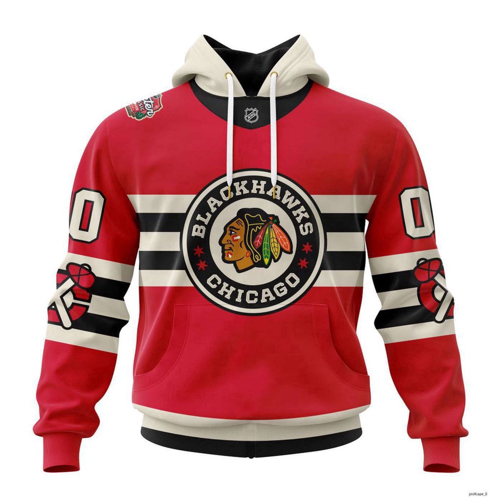 Chicago Blackhawks Personalized Name Number 2025 Winter Classic Hoodie S5XL