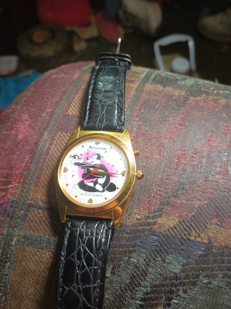 Vintage 1995 Armitron Pepe Le Pew Warner Bros Watch Unisex No Music
