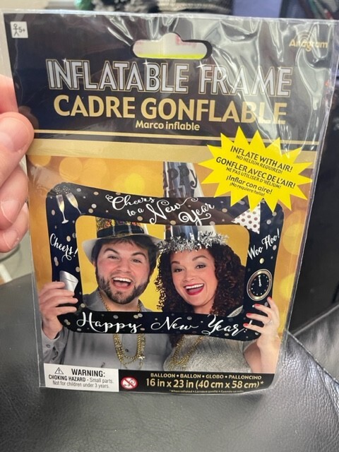 Happy New Years Eve Selfie Inflatable Foil Balloon Photo Frame Balloon Booth New-image