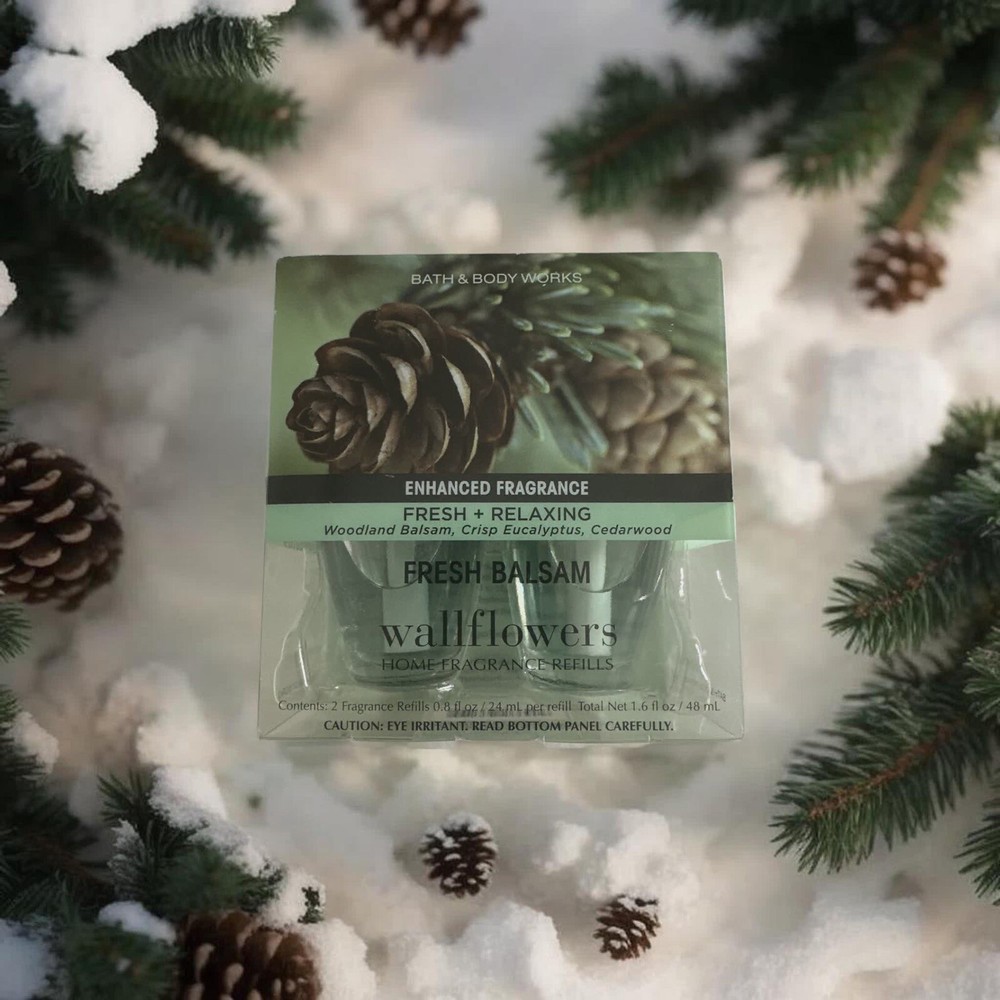 Bath And Body Works Fresh Balsam Wallflowers 2 Pack Refills